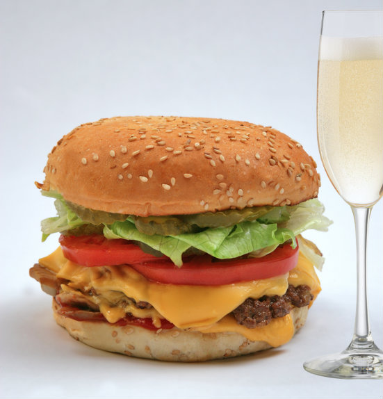 Cheeseburgers and Champagne