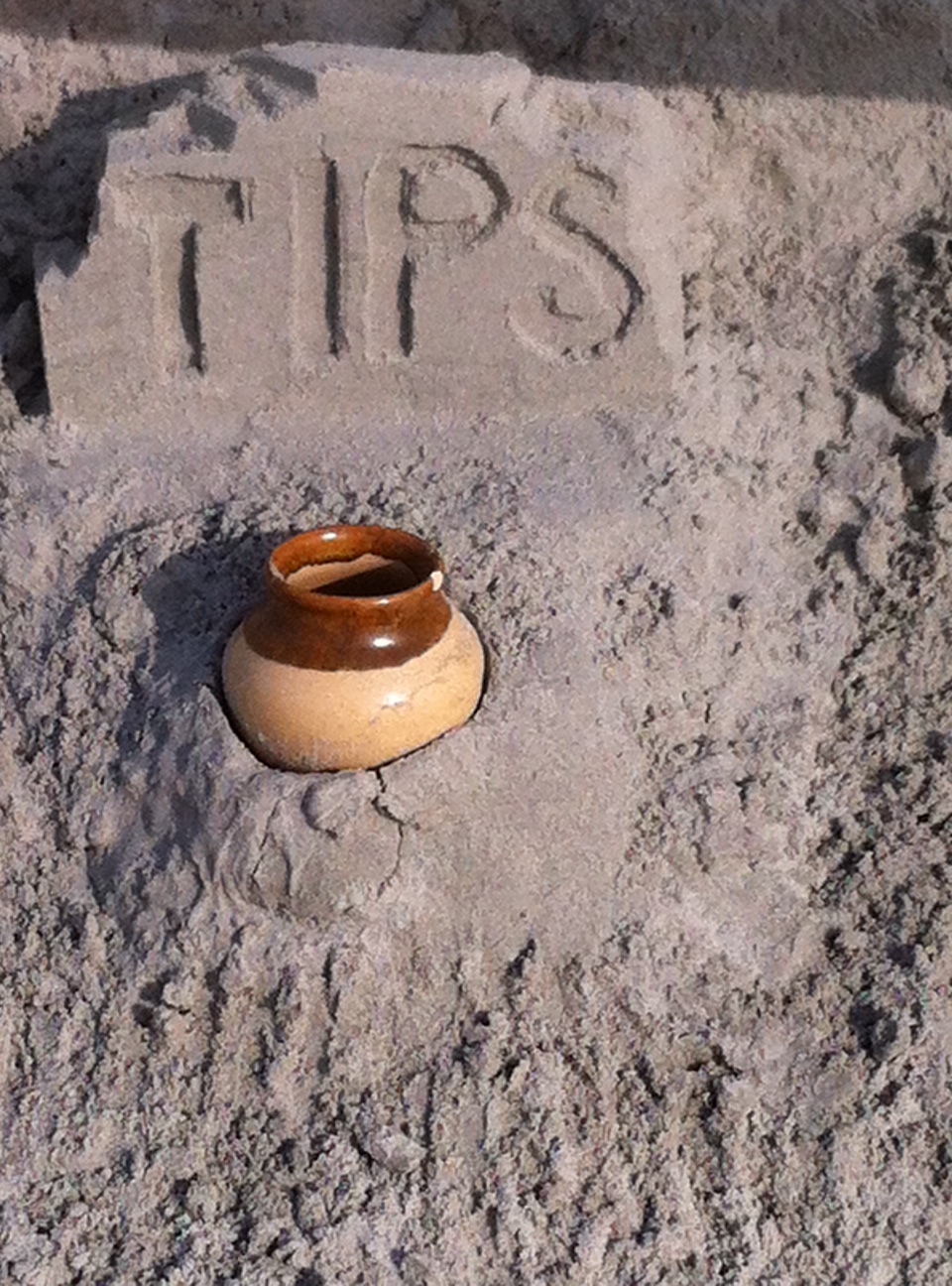 Don't tip in Sand Dollars